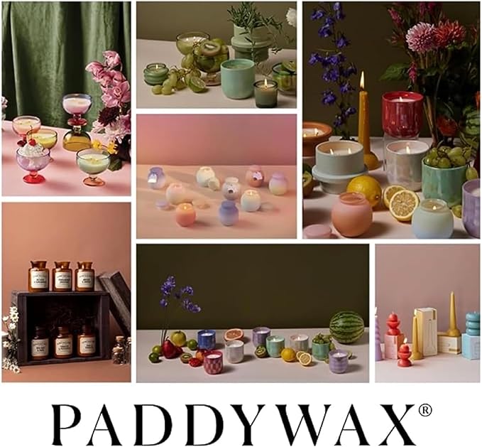 Paddywax Artisan Apothecary Scented Candle with Lid in Reusable Glass Jar, Clean-Burn Soy Candle with Approx. 54 Hour Burn Time, Verbena & Eucalyptus, 8 oz.