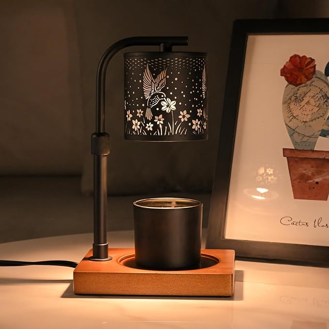 Candle Warmer Lamp Timer - Birthday Gifts for Women Mom, House Warming Gifts New Home Decor, Modern Farmhouse Decor, Hummingbirds Candle Warmer for All Jar Candles with 2 Bulb