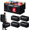 StoreHappily Heavy-Duty & Extra Capacity Moving Bags with Backpack Straps, Storage Totes with Double Zipper & Strong Handles, Packing Bags Alternative to Moving Boxes, Moving Supplies (4 Pack, Black)