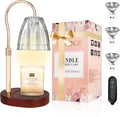 Candle Warmer Lamp with Timer & Dimmer, Candle Warmer Height Adjustable, Fits All Jar Scented Candles, Candle Lamp with 3 Bulbs, Charming Gift for Home Decor