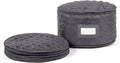 Covermates Keepsakes Dish Storage Case – Padded China & Dinnerware Organizer, Quilted Polyester Protection, ID Window, Zipper Closure, Machine Washable, Slate