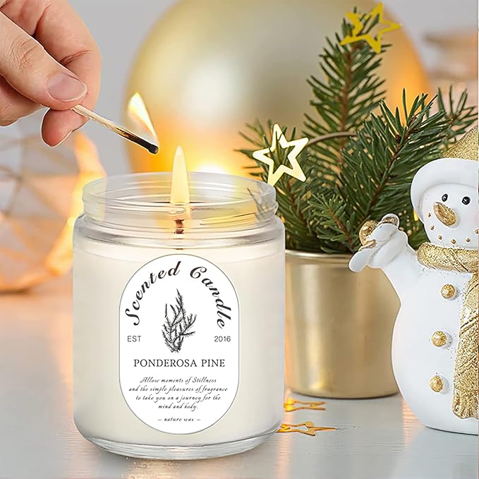 Lavender Candle Gift Set, 4 Pack Soy Wax Scented Candles for Home – Lavender, Sage & Ponderosa Pine – Aromatherapy Candles for Relaxation, Stress Relief & Gifts for Women