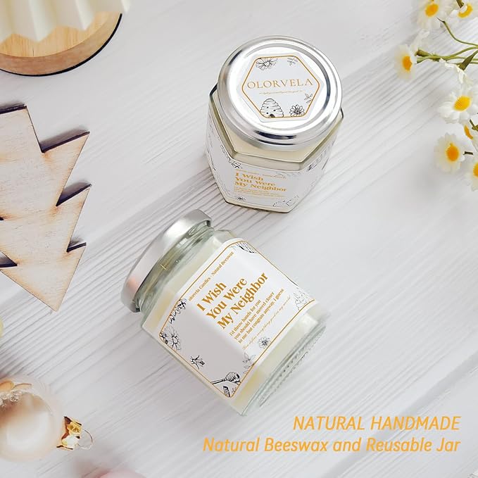 House Warming Gifts, New Home Gift Beeswax Candle, Best Friend Personalized Gifts for Women, Men, Mom, Dad, Sister, Teacher, Friends, Pure Natural Beeswax Candles