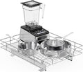 ROOMTEC Pull Out Cabinet Organizer - 17" W x 21" D, Slide Out Kitchen Cabinet Storage Shelves, Fits 18.5" Opening