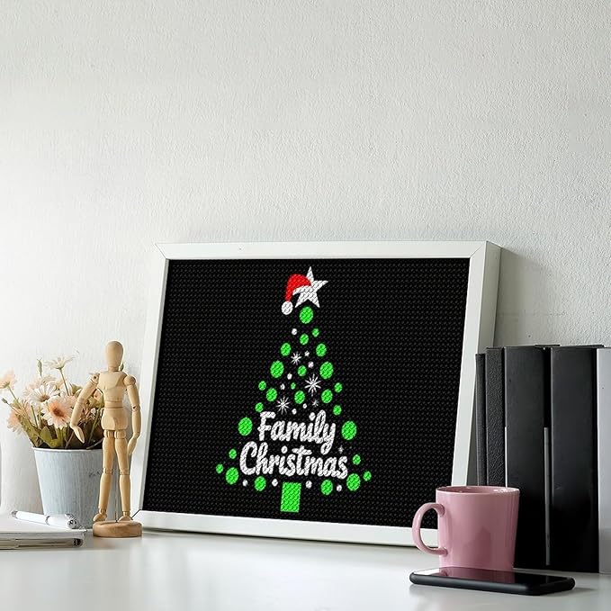AIVKIEJK Diamond Painting Kits for Adults - Cute Family Christmas Painting DIY 5D Full Drill Diamond Dots Paintings with Diamonds Gem Art and Crafts Home Decor 12"x16"
