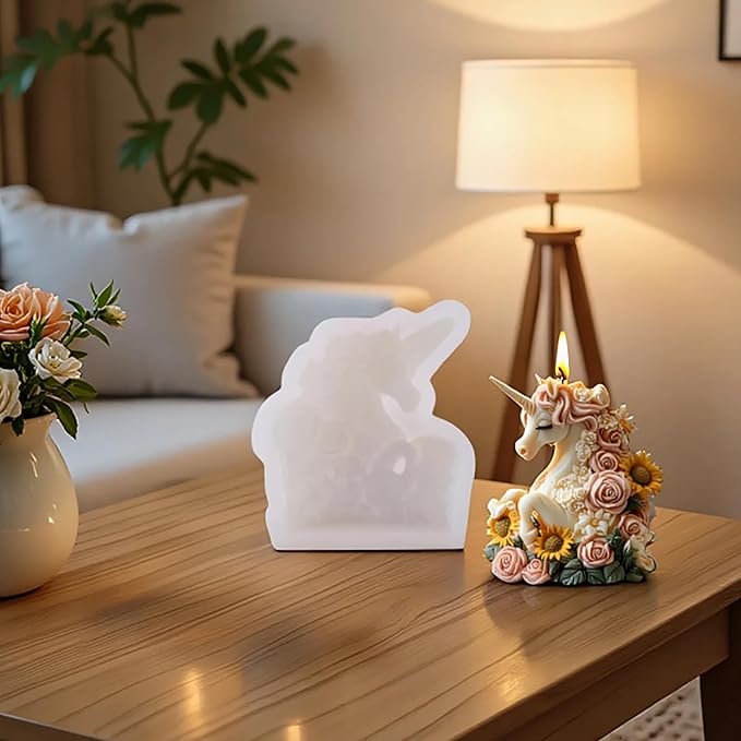 Horse Silicone 3D Flower & Rose Mold - Peony & Candle Mold for Resin, Clay & Soap Making - Craft Supplies