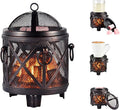 Dicimi Wax Melt Warmer,4-in-1 Electric Wax Melter,Oil Burner,Fireplace Wax Warmers, for Home Office Bedroom Aromatherapy Present and Decorations (Bronze, Fireplace Stove)