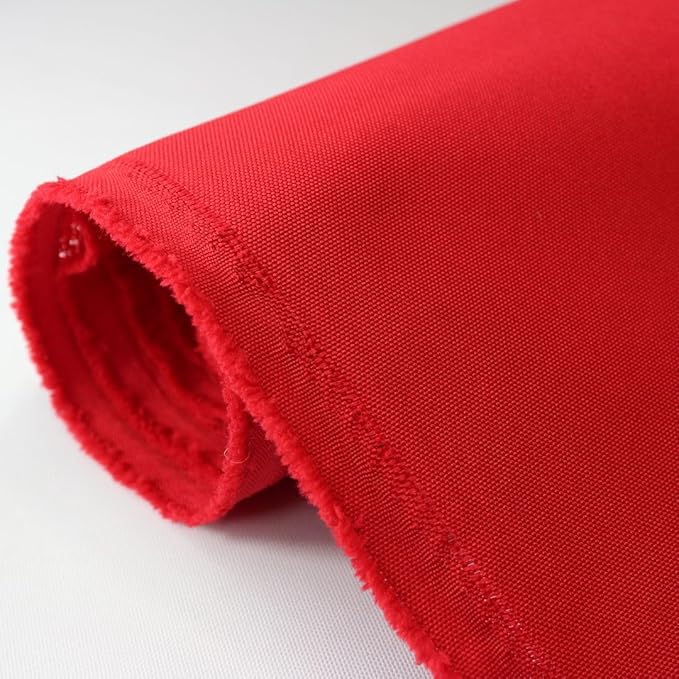 Mybecca Waterproof Canvas Marine Fabric 600 Denier Indoor/Outdoor PU Backing UV Protector Red 1 Yard