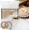 Sukh Sand Candles and Wicks - 450G(0.99lb) White Candle Sand with Wick Refillable Candle Wax for Weddings, Dating, Halloween, Christmas