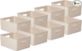 Superio Eco-Friendly Decorative Plastic Basket Open Home Storage Bins Organizer Baskets, Large (8 Pack) Container Boxes for Organizing Closet Storage Bins for Shelves Drawer Shelf 15 Liter