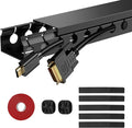 ENONCI Updated Cable Raceway Kit - 154 (10x15.4) Inch Open Slot Wire Covers for Cords, Under Desk Cable Management System to Hide Under Desk/Tv/Computer/Net/Power Cords, (Pack 10)