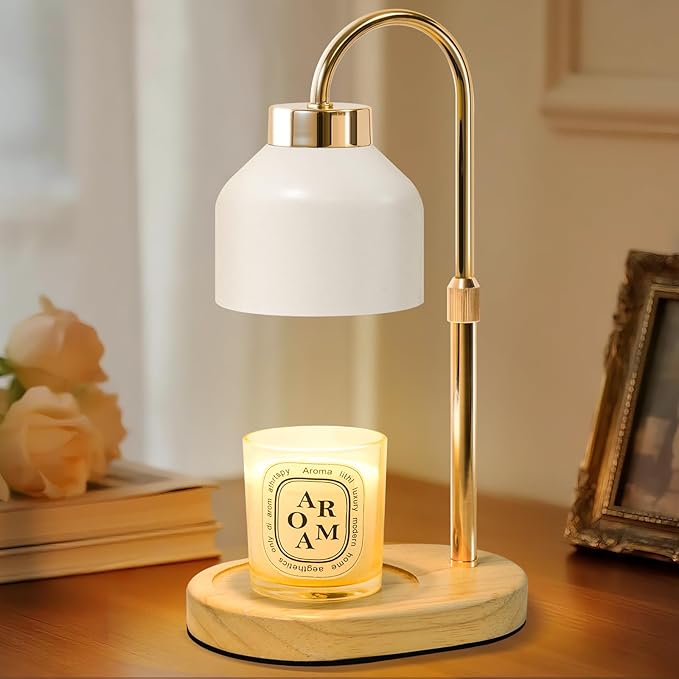 Seniny Electric Candle Warmer Lamp with Timer Dimmable, Adjustable Height Lamp Candle Warmer for Jar Candles, Home Decor Warming Light, Flameless Wax Melter Lamps, Christmas Birthday Gifts for Women