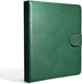 JOYCE Important Document Organizer, 14 Expandable Pockets, 13 Card Slots, for A4 Paper/Letterhead/Cards, with 2 Label Stickers, Suitable for Home, Office, School Use (Olive Green - Leather)