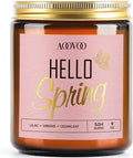AOOVOO Hello Spring Candles - 9 oz Lilac Scented Candles, Aromatherapy Candle, Soy Candle for Home Scented