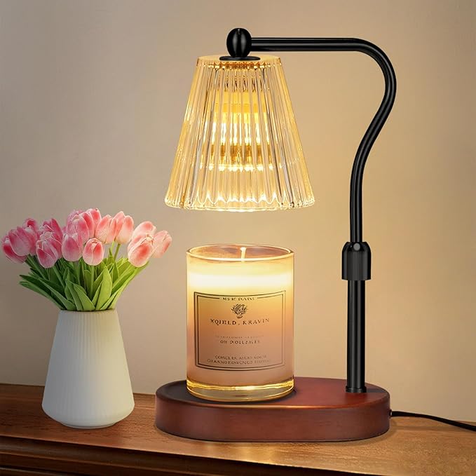 Engpure Candle Warmer Lamp with Dimmer, Candle Warmer with Timer Adjustable Height for Scented Wax Jar Candles, Gifts for Women Mom New Home Decor, for Women Mothers Day