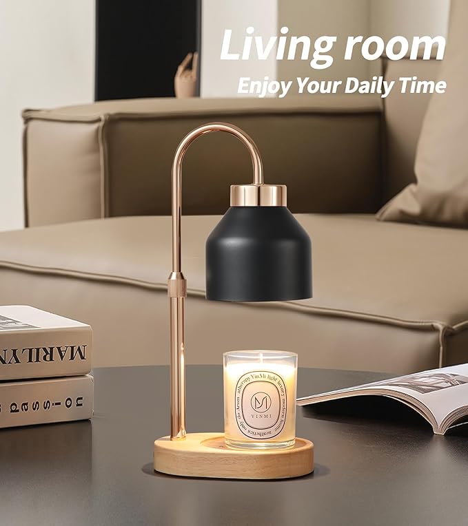 MEIXISUE Candle Warmer Lamp with Dimmer and Timer,Home Decor Lamp for Scented Jar,Electric Wax Melt Warmer,Mother's Day/Birthday/Christmas Gifts for Mom/Wife,Adjustable Height,with 2 Bulbs