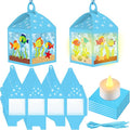 Simgoing 12 Sets Under The Sea Crafts with LED Candle Light DIY Summer Fish Fishbowl Tissue Paper Crafts Kits Make Your Own Under The Sea Party Aquarium for Summer Home Activities