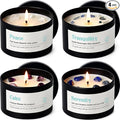 AOOVOO Crystal Calm Candles Set for Women - 4 Pack 26 oz Soy Wax Candles for Home Scented, 200 Hour Long Lasting Candle, Peace Clear Quartz/Tranquility Kyanite/Calm Amethyst/Serenity Lapis Lazuli
