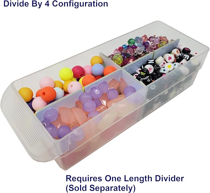 (64-Pack) Small Drawer Configurable Width Dividers compatible with Akro-Mils Plastic Storage Craft Cabinets, (Dividers Only)