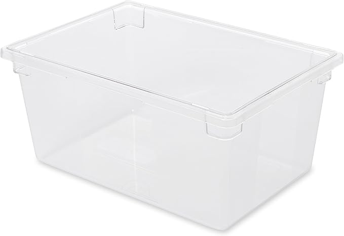 Rubbermaid Commercial Products Polycarbonate Food Storage Box/Tote, 16.5 Gallon, Clear, for Restaurant/Kitchen/Cafeteria
