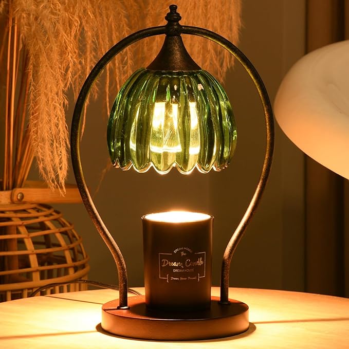 GOODBUY Timer Candle Warmer Lamp: Dimmable Candle Warmer Wax Melts Warmers for Jar Candles with 2 Bulbs, Birthday Gifts for Men Women, House Warming Gifts New Home Decor for Bedroom Living Room