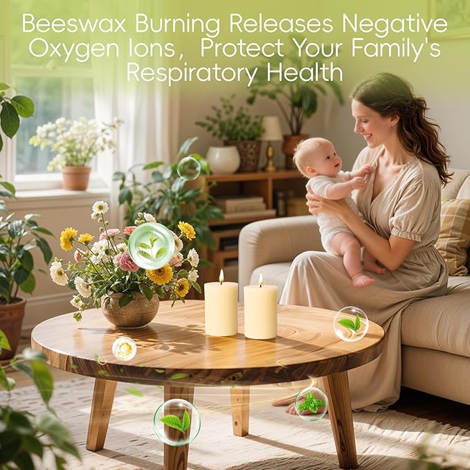12 Pack Beeswax Pillar Candles,Ivory White Beeswax Candles-360 Hours Long Burning,Unscented Bees Wax Candles for Home,Prayer,Emergency,Dripless Smokeless Organic Pillar Candles 2x3in