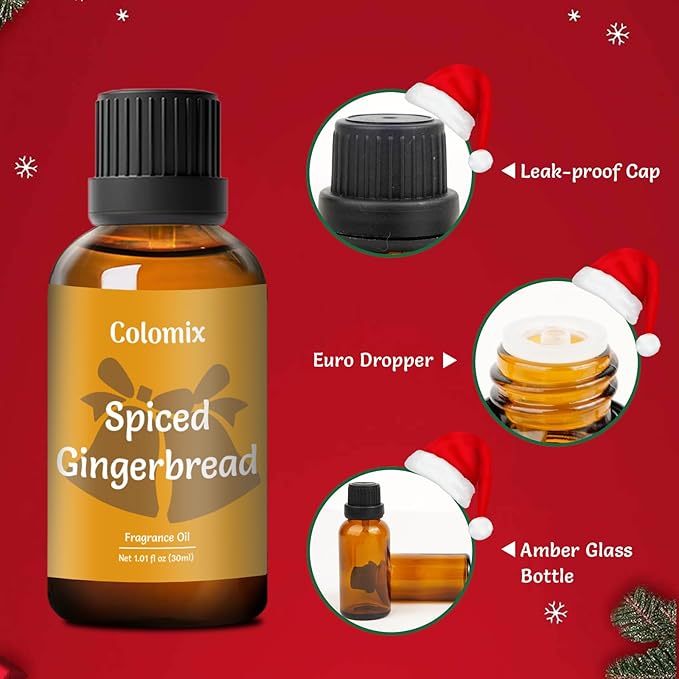 Christmas Fragrance Oils Set, 30ml x 3, Fragrance Oil for Diffuser, Candle Making, Soap Scents | Mother's Day Oil Gift Set, Essential Oils Diffuser Scents