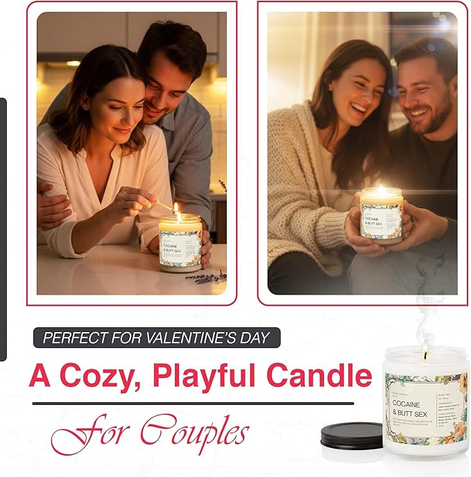 Funny Candle Gifts for Women, Men- Birthday Gift for Best Friends, Her, Him, Girlfriend, Sister, Plant Lover- Unique Christmas & Valentines Day Present - Lavender Candles (But Sex)