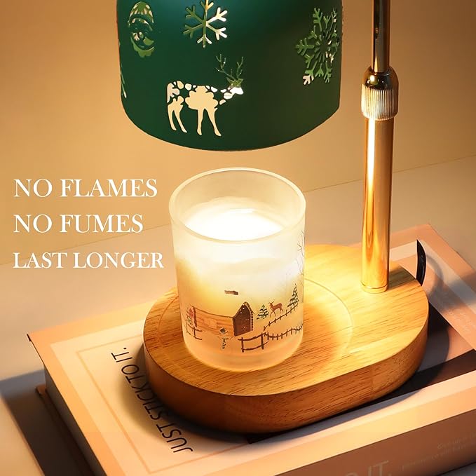 Loowoko Candle Warmer Lamp, Housewarming Gifts for New Home Decor, Dimmable Scented Wax Melt Warmer with Timer, 2 Bulbs, Gift for Women Mom