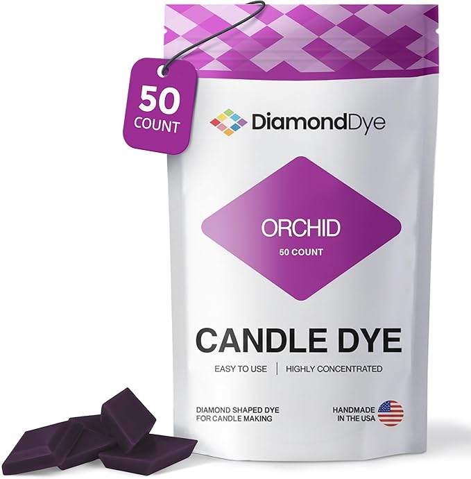 Orchid Candle Dye - Made in The USA - Premium Colorants - Highly Concentrated - Popular Colors for Paraffin or Soy Wax - Great for Professionals or Hobbyist - 50 Dye Chips