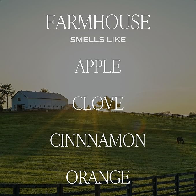 Sweet Water Decor Farmhouse Soy Candle - Apple, Orange, Pumpkin and Clove Scented Fall Candles for Home - 9oz Amber Jar + Black Lid, 40+ Hour Burn Time, Made in The USA