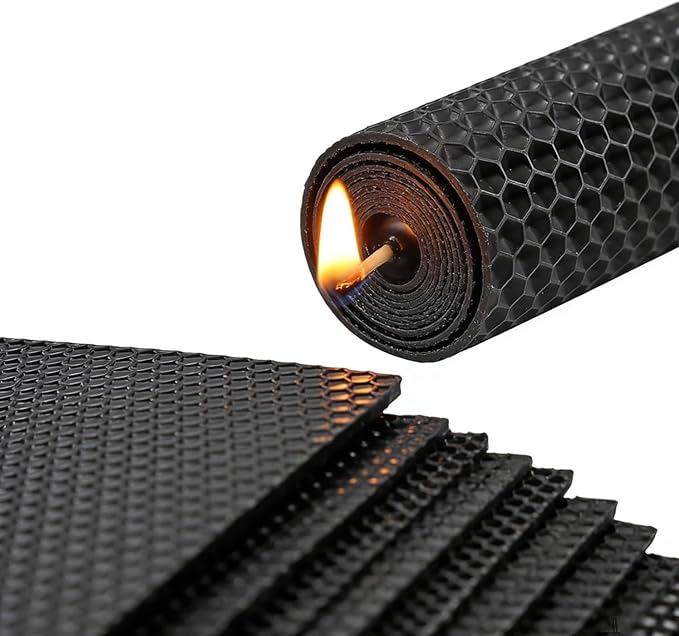 DIY Candles Sheet, Make Your Own Beeswax Candle Kit - 20 pcs in Black Colors 8 * 8inch with Cotton Wicks, Make Ideal Candles for Adults