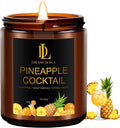 Pineapple Cocktail Candles, 7oz Pineapple Cocktail Scented Candle, Natural Soy Candles for Home Scented, Long Lasting with 50 Hour Burn Time, Gifts for Men Women