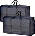 Extra Large Storage Bag for Moving Travel Bag Waterproof Large Moving Bag with Double Zippers and Reinforced Handles Large Capacity Duffle Bag for Moving Traveling Home Storage Packing, 2X160L, 39.37