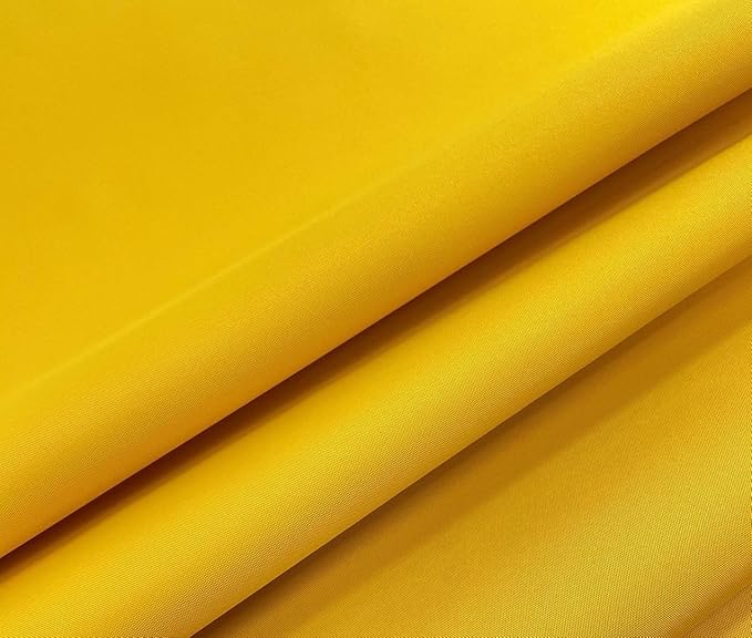 Mybecca Waterproof Canvas Marine Fabric 600 Denier Indoor/Outdoor PU Backing UV Protector Yellow 1 Yard