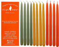 D'light Online Elegant 10" Seasonal Thanksgiving Taper Candles Premium Quality - Unscented, Hand-Dipped Tapered Candles, Dripless and Smokeless - Set of 12 (10 Inch, Fall Harvest)