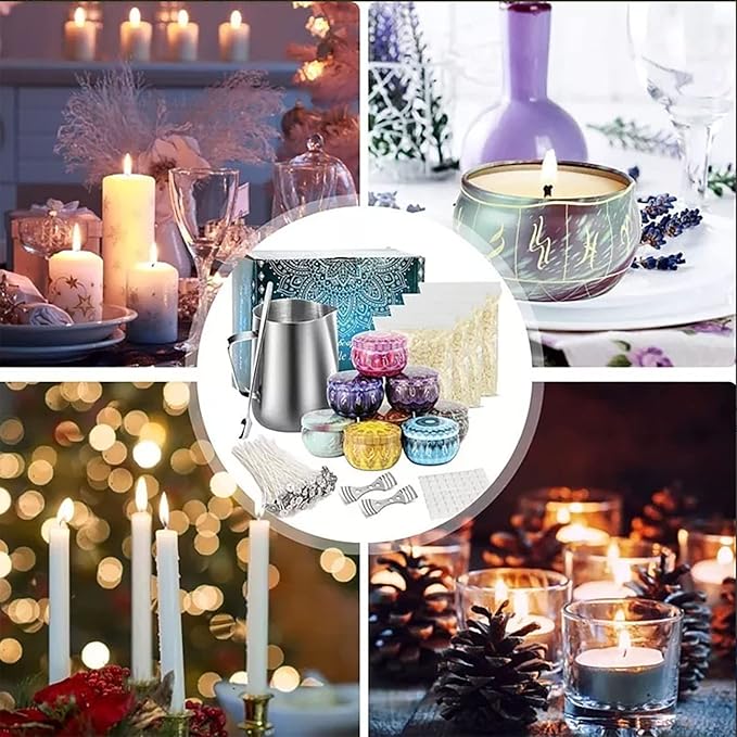 evhooe Candle Making Kit, Wax Melt Making Kit, Candle Beginner DIY Starter Set for Making CandlesScented Candles, Complete Candle DIY Set for Gifts for Adults and Teens