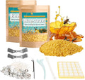 Ksedcon 2LB Beeswax for Candle Making, Triple Filtered Beeswax Pellets Candle Wicks with Candle Making Tools
