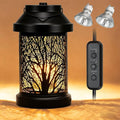 Candle Warmer Lamp - Vintage Candle Warmer Lantern with Timer & Dimming Function, Electric Candle Lamp Warmer Home Bedroom Decor Wax Melt Warmer Birthday Gifts for Women Mom (2 Bulbs Included)