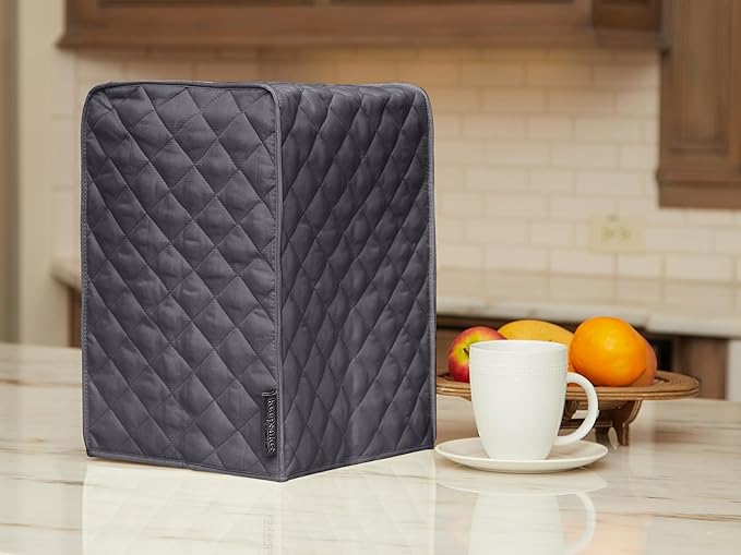 Covermates Keepsakes Blender Cover – Quilted Appliance Protector for Food Processors – Dust & Stain Resistant, Washable Slip‑On Design for Countertop Storage, Slate
