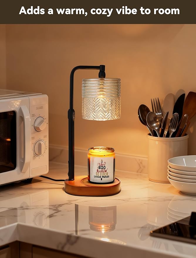 Candle Warmer Lamp with Timer, Christmas Birthday Gifts for Women Mom, House Warming Gifts New Home Vintage Decor, Wax Melt Warmer for Jar Candles