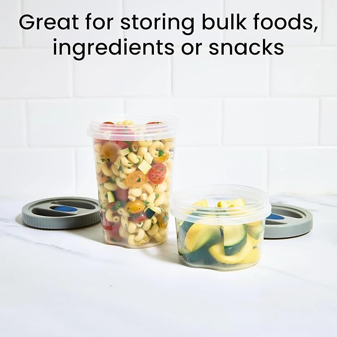 12-Piece BPA-Free Food Storage Container Set, Airtight Leakproof, Dishwasher & Refrigerator Safe, Stackable Reusable Boxes for Meal Prep & Kitchen Organization