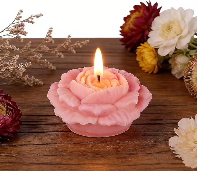 Tulip Flower Petal Mold - Cylinder Molds Silicone Wave Spiral Candle Mold - Silicone Resin Casting Molds for Candle & Resin & Soap Craft Supplies