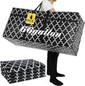 4 Pcs 66 Gallon Large Moving Bags with Zipper and Handles Christmas Tree Bags Foldable Heavy Duty XXL Totes for Christmas 4ft 5ft Tree Skeleton Blankets Storage(Plaid)