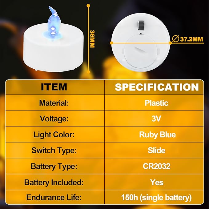 DIY LED Light Kit for 3D Printed Lamps - Compatible with Bambulab KC008, KC017, KC018 - Enhance Your DIY Lighting Projects, Tea Light Holders, Home Decor - Ruby, 12-Pack
