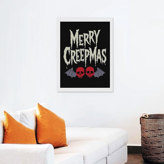AIVKIEJK Diamond Painting Kits for Adults - Halloween & Christmas Gothic Ghost Christmas Painting DIY 5D Full Drill Diamond Dots Paintings with Diamonds Gem Art and Crafts Home Decor 12"x16"