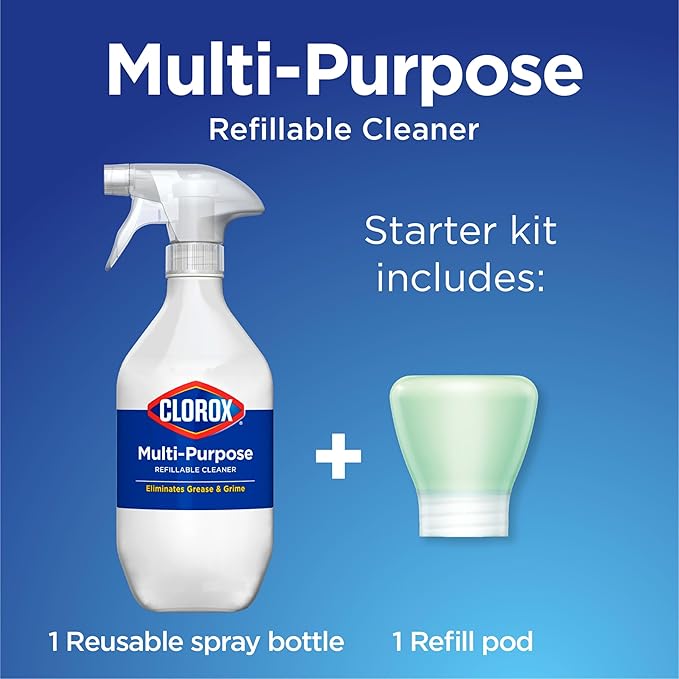 Clorox Multi-Purpose Spray Refill, Household Essentials, 3x1.125fo Concentrated Refills