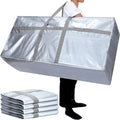 Windyun 4 Pack 57 Gallon Extra Large Moving Bags XXL Heavy Duty Storage Bag with Strong Zipper Handle Jumbo Big Tote Box Foldable for College Dorm Travel Clothes Duffle Blanket Pillow(Silver)