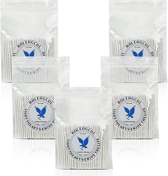 Pearled Candle Extra Wicks 500 Pack for Pearled Candle Making - 2 Inch White Cotton Candle Wicks in Bulk for Candle Making DIY