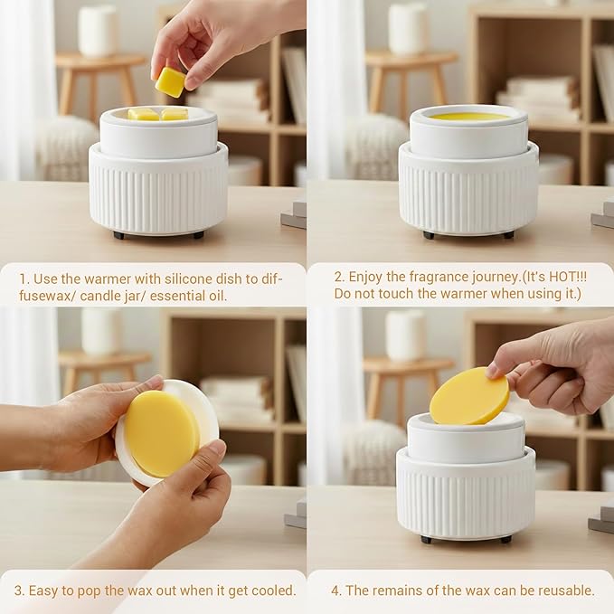 VICTORIA AROMA Ceramic Wax Warmer with Timer, Candle Wax Melter & Wax Burner for Scented Wax Melts, Electric Fragrance Wax Melt Warmer for Home Office Decor Ideal Gift